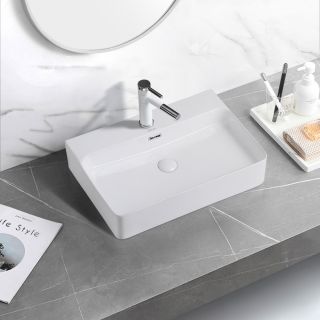 Раковина ABBER Rechteck 61см белый AC2201